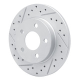 R1 93-05 Ford Taurus Excl Sho Rear Left Drilled & Slotted Geo-Carbon Rotor