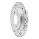 R1 13-26 Hyundai Kona Rear Right Drilled & Slotted Geo-Carbon Rotor