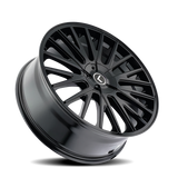 Kraze KR185 Double Down 20x8.5 / 5x108/114.3 BP / 38mm Offset / 73mm Hub Gloss Black Wheel