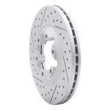 R1 04-08 Chevrolet Colorado Front Left Drilled & Slotted Geo-Carbon Rotor