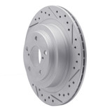 R1 05-09 Subaru Impreza Rear Right Drilled & Slotted Geo-Carbon Rotor
