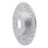 R1 15-20 Jaguar E-Pace Rear Right Drilled & Slotted Geo-Carbon Rotor