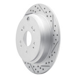 R1 05-18 Acura Rdx Rear Right Drilled & Slotted Geo-Carbon Rotor