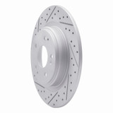 R1 17-20 Acura Mdx Rear Left Drilled & Slotted Geo-Carbon Rotor