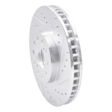 R1 93-98 Toyota Supra Front Right Drilled & Slotted Silver Brake Rotor