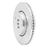 R1 16-25 Mazda CX-5 Front Left Drilled & Slotted Silver Brake Rotor