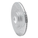 R1 04-11 Mazda RX-8 Front Right Drilled & Slotted Silver Brake Rotor