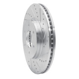 R1 06-09 Chevrolet Trailblazer Front Right Drilled & Slotted Silver Brake Rotor
