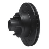 R1 79-91 Ford Country Squire Front Right Drilled & Slotted Black Brake Rotor