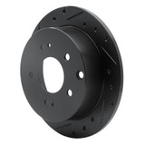 R1 04-12 Mitsubishi Eclipse Rear Left Drilled & Slotted Black Brake Rotor