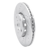 R1 92-08 Audi A4 (USA/Canada) Front Left Drilled & Slotted Silver Brake Rotor