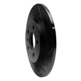R1 05-05 Buick Terraza Rear Right Drilled & Slotted Black Brake Rotor