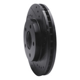 R1 01-07 Buick Rendezvous Front Right Drilled & Slotted Black Brake Rotor