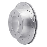 R1 99-20 Chevrolet Express 3500 Rear Left Drilled & Slotted Silver Brake Rotor
