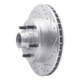 R1 77-95 Buick Electra Front Right Drilled & Slotted Silver Brake Rotor