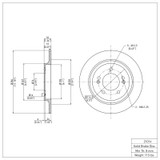 DFC 13-25 Hyundai Sonata Rear Brake Rotor