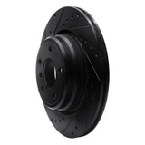R1 95-03 BMW Z8 Rear Left Drilled & Slotted Black Brake Rotor