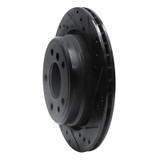 R1 91-95 BMW M5 Rear Right Drilled & Slotted Black Brake Rotor