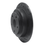 R1 92-97 Subaru SVX Rear Right Drilled & Slotted Black Brake Rotor