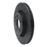 R1 18-20 Land Rover Range Rover Sport Rear Left Drilled & Slotted Black Brake Rotor