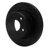 R1 99-04 Land Rover Discovery Front Left Drilled & Slotted Black Brake Rotor