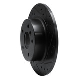 R1 94-04 Land Rover Discovery Rear Right Drilled & Slotted Black Brake Rotor