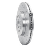 R1 1995-2000 Lexus LS400 Front Right Drilled & Slotted Silver Brake Rotor