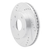 R1 1997-2005 Chevrolet Blazer Front Left Drilled & Slotted Silver Brake Rotor