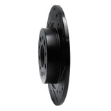 R1 14-19 Fiat 500L Rear Right Drilled & Slotted Black Brake Rotor
