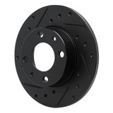R1 66-92 Bertone X-1/9 Rear Left Front Left Drilled & Slotted Black Brake Rotor