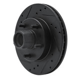 R1 1982-1995 Buick Regal Front Left Drilled & Slotted Black Brake Rotor