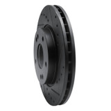 R1 07-10 Hyundai Elantra Front Right Drilled & Slotted Black Brake Rotor