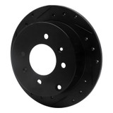 R1 99-06 Hyundai Sonata Rear Left Drilled & Slotted Black Brake Rotor