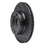 R1 97-04 Porsche Boxster Front Right Drilled & Slotted Black Brake Rotor