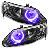 Oracle 06-11 Honda Civic Sedan LED Headlight Halo Kit - UV/Purple