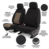 Covercraft 24-25 Jeep Wrangler JL 2dr Buckets-Endura Precision Fit Custom Front Row Seat Cover