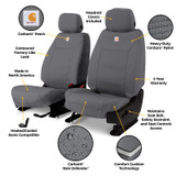 Covercraft 24-25 Jeep Wrangler Buckets Carhartt Super Dux Precision Fit Custom Front Row Seat Cover