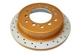 DBA 10-23 Lexus GX460 Rear Street Series Drilled & Slotted Rotor w/Gold Hat
