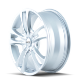 Touren 3222 TR22 15x7 / 5x100/114.3 BP / 40mm Offset / 72.62mm Hub Gloss Hyper Silver Wheel