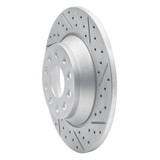 R1 16-25 Audi Q3 Rear Right Drilled & Slotted Geo-Carbon Rotor