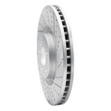 R1 12-18 Audi A6 Quattro Front Right Drilled & Slotted Geo-Carbon Rotor
