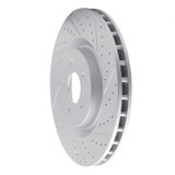 R1 07-14 Ford Mustang Front Right Drilled & Slotted Geo-Carbon Rotor