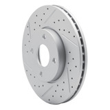 R1 05-12 Ford Ecosport (Mexico) Front Left Drilled & Slotted Geo-Carbon Rotor