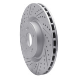 R1 18-22 Genesis G70 Front Left Drilled & Slotted Geo-Carbon Rotor