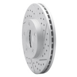 R1 94-04 Ford Mustang Front Right Drilled & Slotted Geo-Carbon Rotor