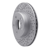 R1 11-16 BMW 528I Front Left Drilled & Slotted Geo-Carbon Rotor
