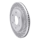 R1 05-07 Infiniti Qx56 Front Right Drilled & Slotted Geo-Carbon Rotor