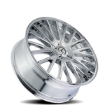 Kraze KR185 Double Down 20x8.5 / 5x112/120 BP / 38mm Offset / 73mm Hub Chrome Wheel