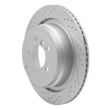 R1 06-12 Land Rover Range Rover Rear Left Drilled & Slotted Geo-Carbon Rotor