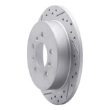 R1 06-10 Buick Lacrosse Rear Left Drilled & Slotted Geo-Carbon Rotor